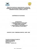 Aspectos positivos y negativos de la política comercial de Ecuador