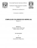 Complejos coloridos de hierro 3