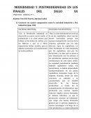 Modernidad y postmodernidad en los finales del siglo XX