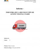 Industria de la recolección de aceite vegetal usado