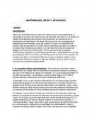 Matrimonio, sexo y noviazgo