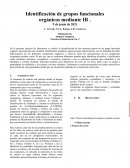 Identificación de grupos funcionales orgánicos mediante IR