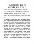 El cerdito que no quería ser rosa