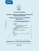 Formulación de un plan de negocio inmobiliario