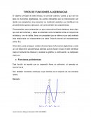 Tipos de funciones algebraicas