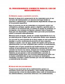 El procedimiento correcto para el uso de medicamentos