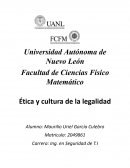 Ética y cultura de la legalidad