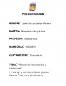 Manejo de instrumentos y mediciones