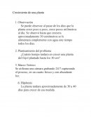 Crecimiento de una planta