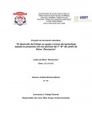 El desarrollo del trabajo en equipo a través del aprendizaje basado en proyectos con los alumnos del 3° “B”