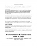 Construcción de vías en la Vereda las Moscas