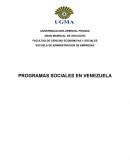 Programas sociales en Venezuela