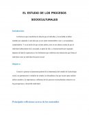 El estudio de los procesos socioculturales
