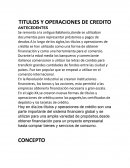 Titulos y operaciones de credito