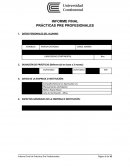 Informe final prácticas pre profesionales