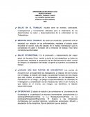 Medico cirujano . Ambiente, trabajo y salud