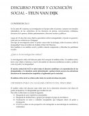 Resumen - Discurso poder y cognición social conferencia I y II