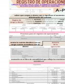 Registro de operaciones