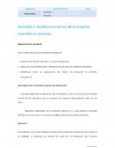Actividad 2: Análisis económico de la empresa. Inversión en acciones