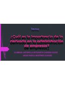 Importancia de la derivada en administración
