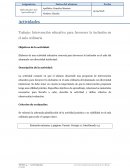 Trabajo: Intervención educativa para favorecer la inclusión en el aula ordinaria