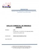 Avaluo comercial de inmueble urbano