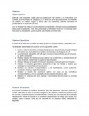 Objetivo general construcción del camino a la comunidad Los Llanitos