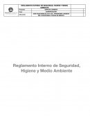 Reglamento interno de seguridad, higiene y medio ambiente