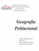 Análisis Sobre La Geografía Poblacional