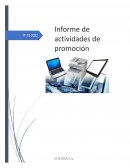 Informe de actividades de promoción