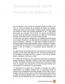 Comentario de texto Tratado de Versalles