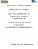 Proyecto de Intervencion Educativa