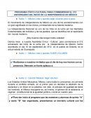 Programa cívico-cultural: Independencia de Mexico programa