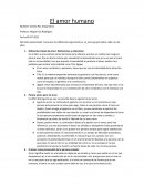 El amor en el ser humano