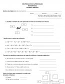 Recuperación de aprendizajes Matemáticas