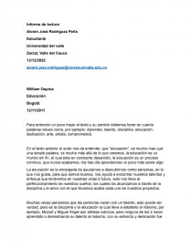 Informe “educación”. Página 1