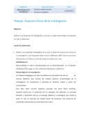 Trabajo: Aspectos éticos de la investigación