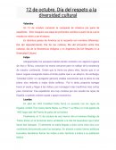 Día del respeto a la diversidad cultural
