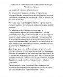 ¿Cuáles son las causales de extinción del contrato de trabajo?