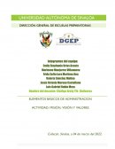 Elementos básicos de administracion actividad: misión, visión y valores