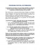 Programa Festival De Primavera