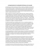 Importancia de la motivación intrínseca en la educación