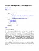 Danza Contemporánea. Nuevas poéticas