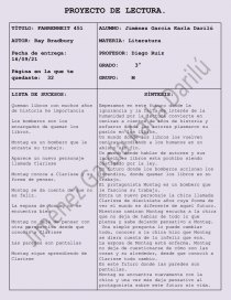 Reporte de lectura FAHRENHEIT 451 parte 1. Página 1
