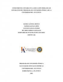Conocimiento Contable de Estudiantes de Contaduría Pública de la Universidad del Atlántico. Página 1