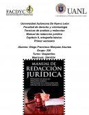 Tecnicas de analisis y redaccion . Manual de redaccion juridica