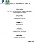 Proyecto de instalaciones de casa-Habitación fraccionamiento 3 marías