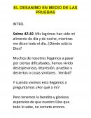 El desanimo en medio de las pruebas