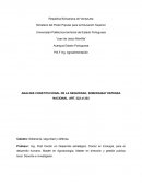 Analisis Constitucional de la seguridad, Soberania y Defensa Nacional. Art. 322 al 332