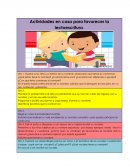 Actividades en casa para favorecer la lectoescritura